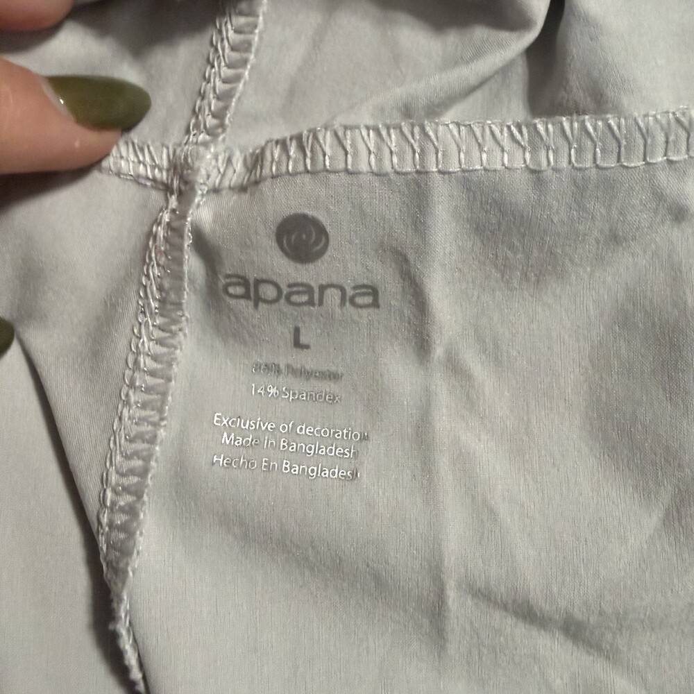 Apana Women's Light Gray Active 7/8 Length Pull-On Athleisure Pants Size Large - Picture 9 of 9